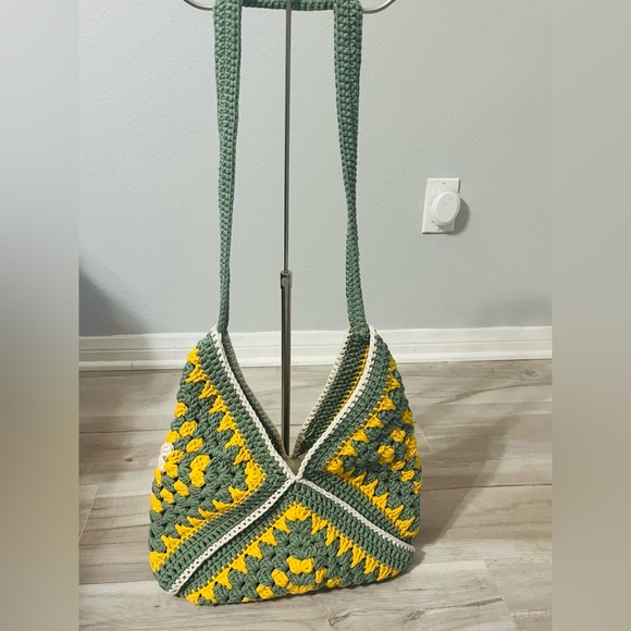 Crochet granny squares handmade bag - Picture 4 of 5